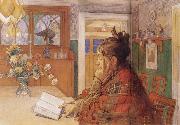 Carl Larsson Karin Readin oil painting picture wholesale